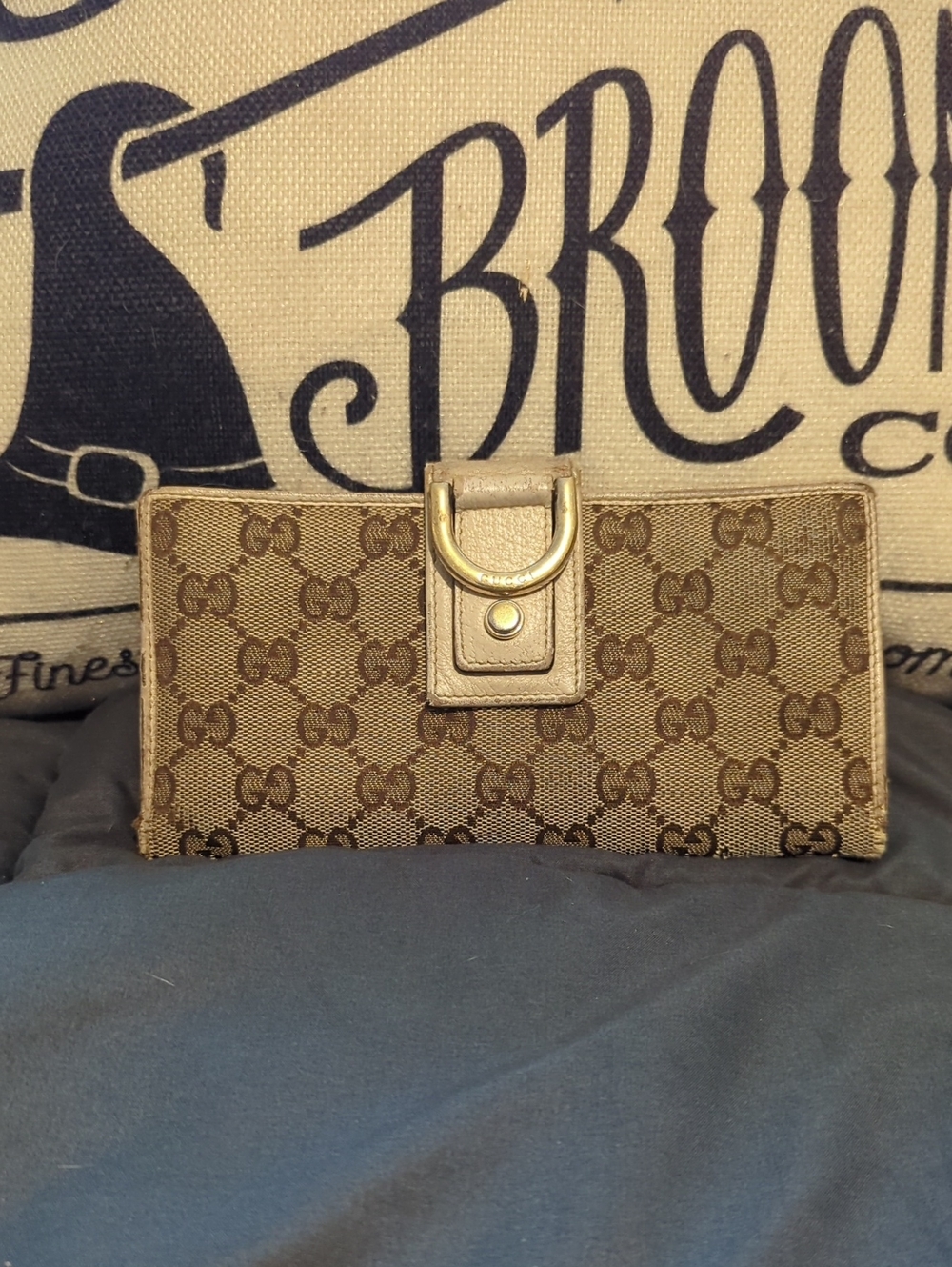 Authentic Gucci Abbey Monogram GG Long‎ Wallet